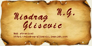 Miodrag Glišević vizit kartica